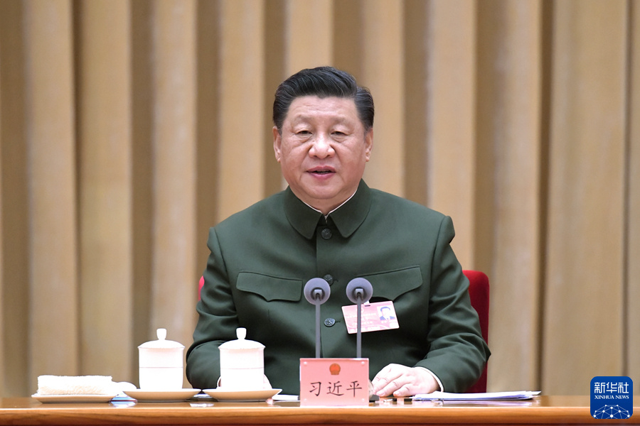 3月7日下午，中共中央總書記、國家主席、中央軍委主席習(xí)近平出席十三屆全國人大五次會議解放軍和武警部隊代表團全體會議并發(fā)表重要講話。新華社記者 李剛 攝.jpg